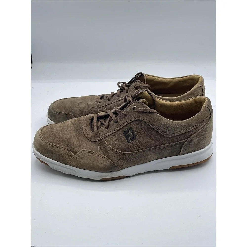 FootJoy Mens 54512 Spikeless Men's Size 12 M Tan Brown Suede Golf Shoes